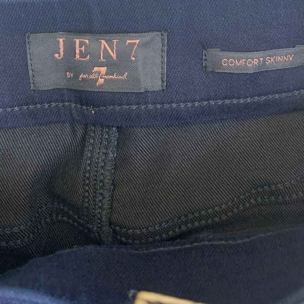 JEN7 Jeans Women's Sz 6 Blue Comfort Skinny 7‎ for All Mankind Pull Up